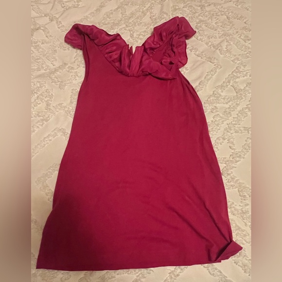 French Connection Ruffled Red Top - Picture 3 of 3